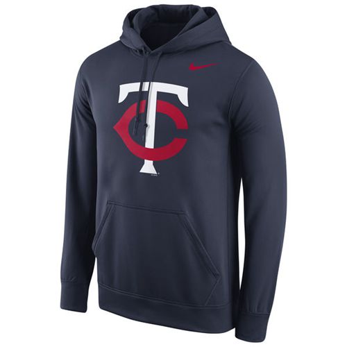Minnesota Twins Nike Logo Performance Pullover Navy MLB Hoodie - Click Image to Close